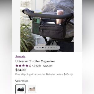 Black Stroller Organizer